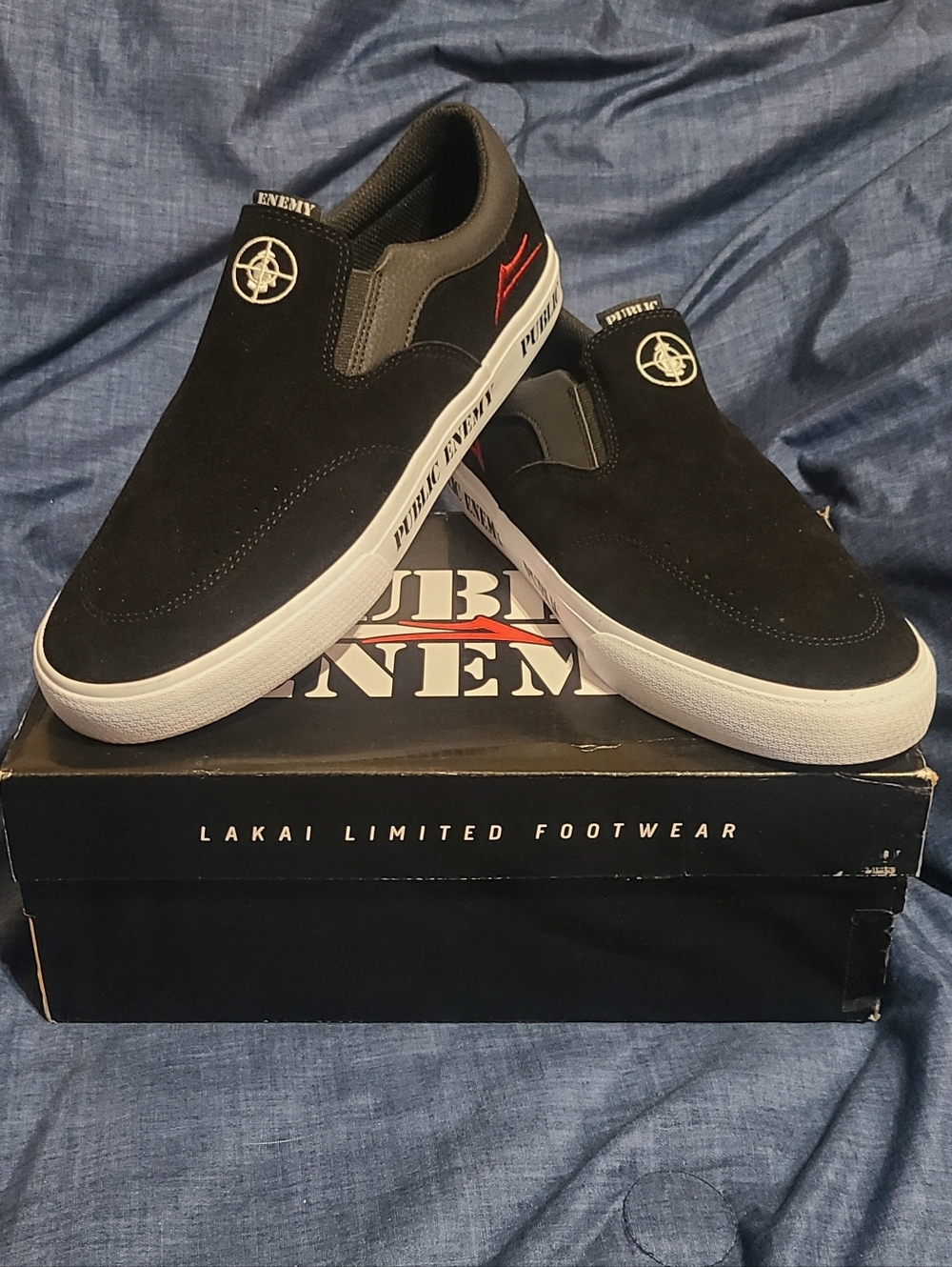 Lakai Owen VLK "Public Enemy" Slip On, New In Original Box! Men10/Women11.5